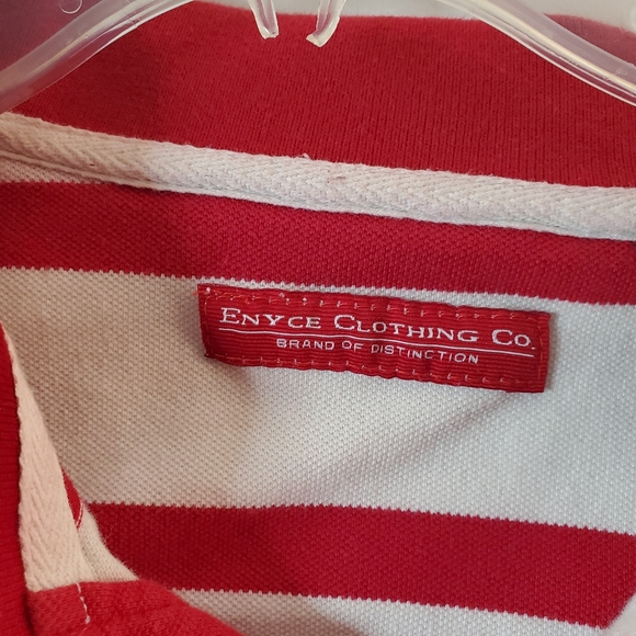 Enyce Men's pull over white with red stripes and collar - Picture 4 of 16
